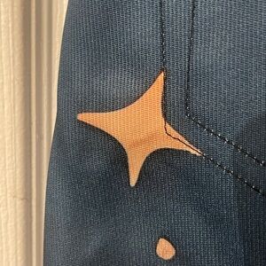 Blue and Orange Star Patterned Fabric